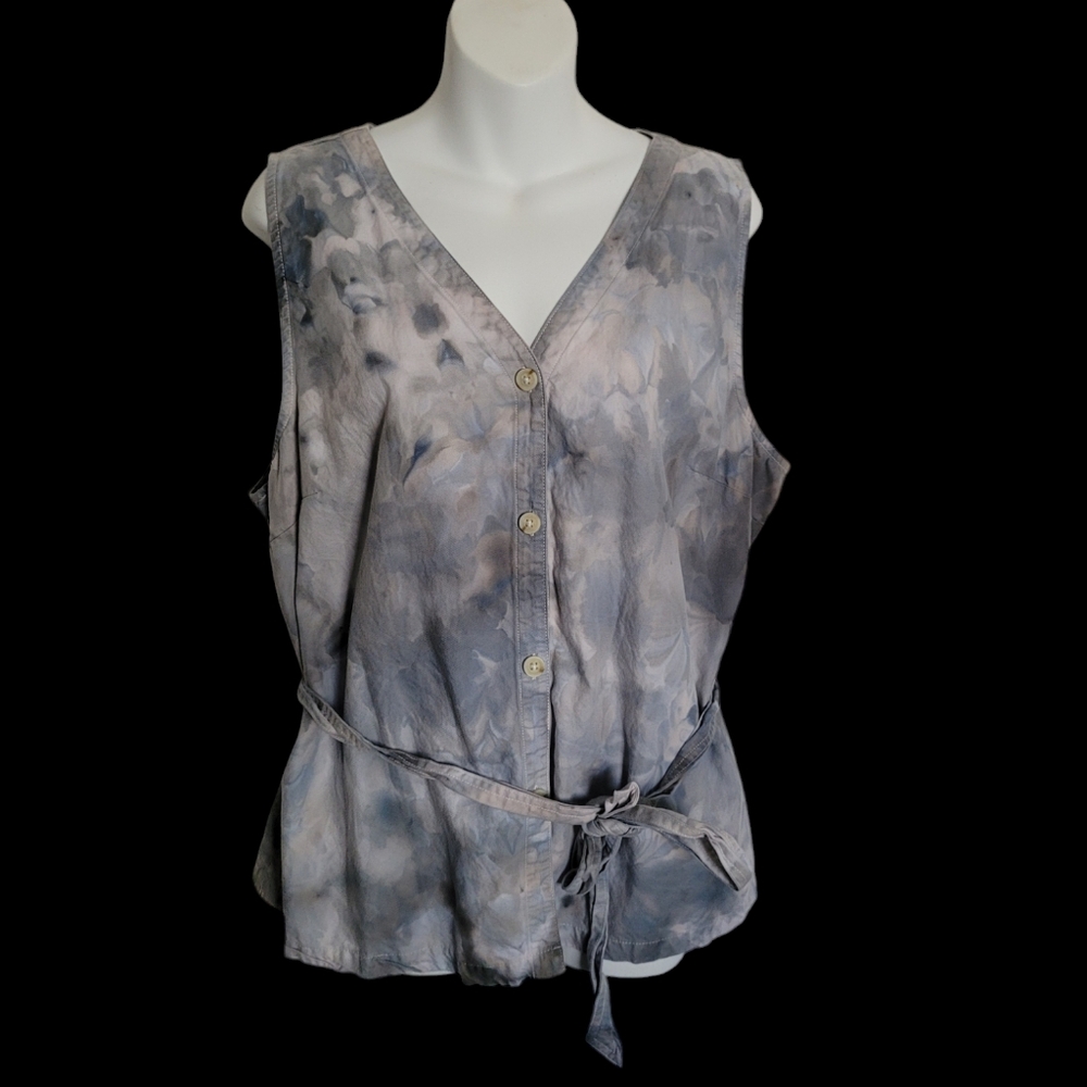 Ice Dyed Cotton Blouse